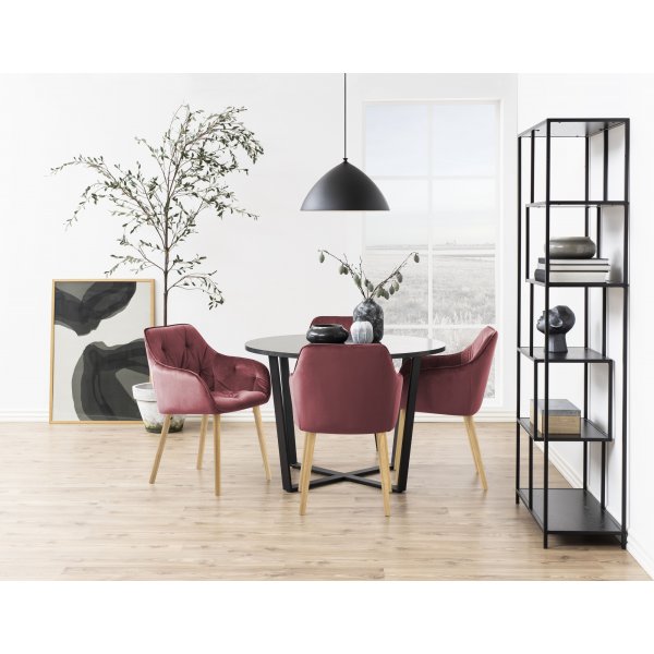 Brooke lenestol - Rosa/eik