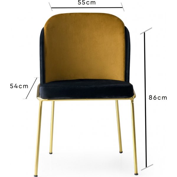 Doris stol - Svart/gul Doris stol - Svart/gul