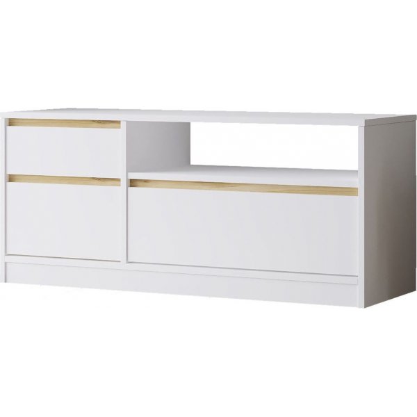 Luvio mediebenk 7 - Eik/hvit Luvio mediebenk 7 - Eik/hvit