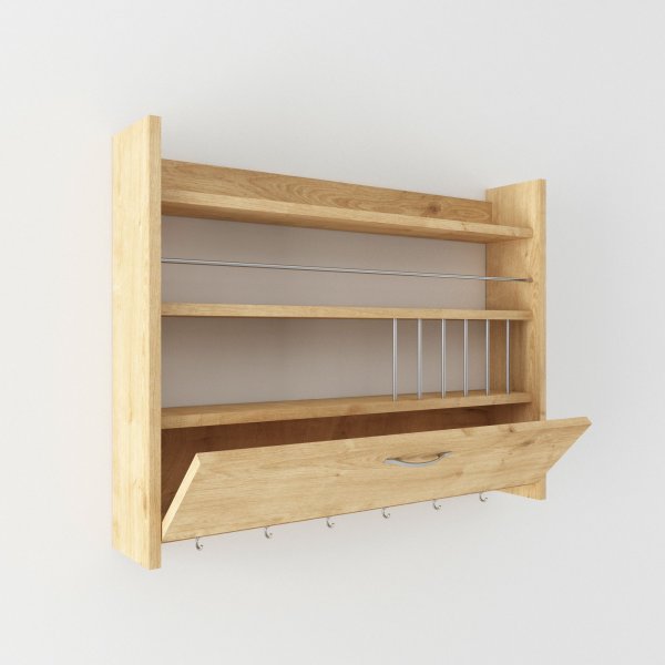 Knott vegghylle - Eik