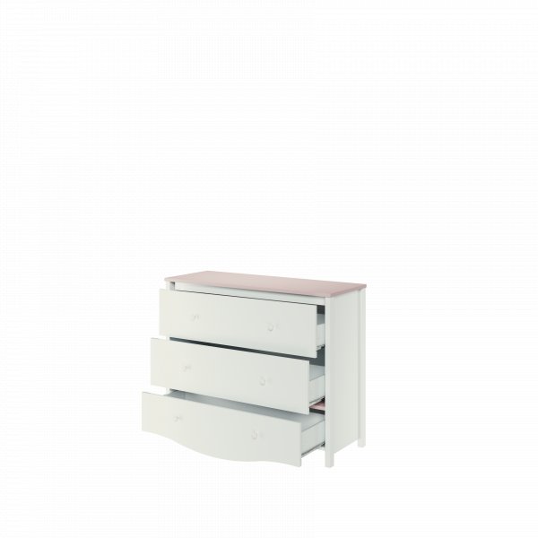 Lettitia kommode - Hvit/rosa Lettitia kommode - Hvit/rosa