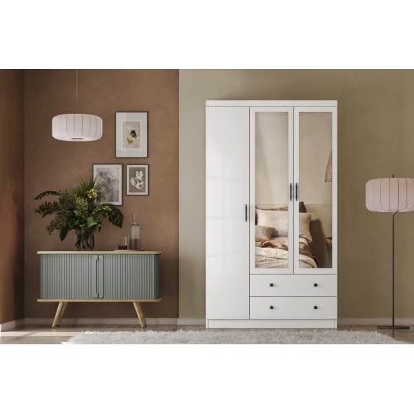 Lavinia garderobeskap 105 x 50 x 210 cm - Hvit Lavinia garderobeskap 105 x 50 x 210 cm - Hvit