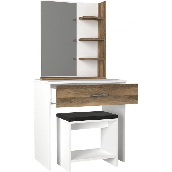 Olivia sminkebord - Hvit/valntt