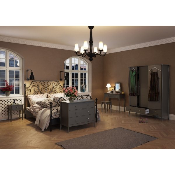 Barokk bordspeil - Grå Barokk bordspeil - Grå