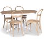 Fitchburg spisegruppe; Ovalt spisebord 106-141 cm - Hvit / Oljet eik med 4 stk Danderyd No.16 spisestoler whitewash