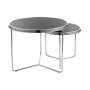 Settbord svart / krom 50/40 cm - Salvador
