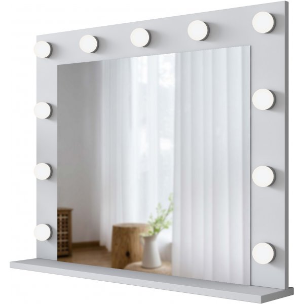 Bijou toalettbord med speil og krakk 21 - 90 x 45 cm - Hvit Bijou toalettbord med speil og krakk 21 - 90 x 45 cm - Hvit