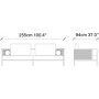 Peanut 4-seters sofa - Krem