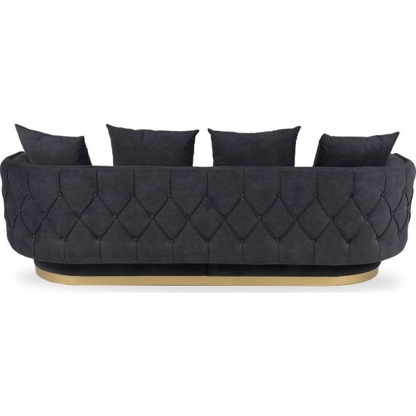 Queen 3-seters sofa - Svart