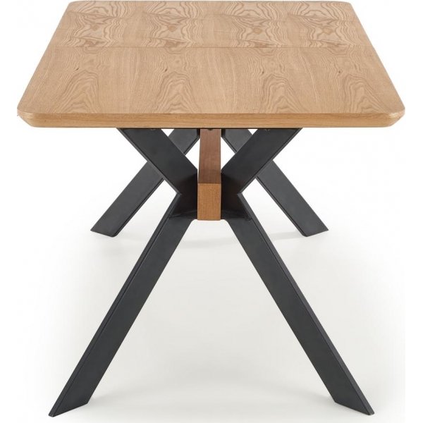 Bermuda spisebord 160-220 cm - Eik/sort Bermuda spisebord 160-220 cm - Eik/sort