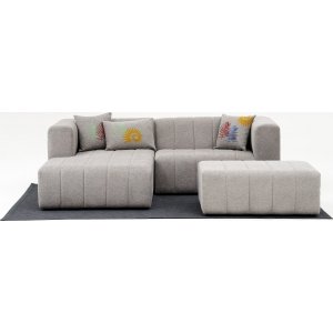 Beyza mini divan sofa venstre - Lys gr