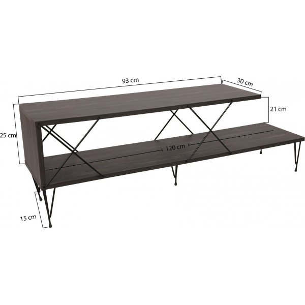 Street mediebenk - Mørkebrun Street mediebenk - Mørkebrun