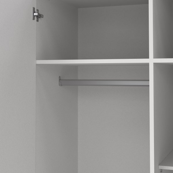Sprint garderobe med 2 dører og 3 skuffer - Hvit Sprint garderobe med 2 dører og 3 skuffer - Hvit