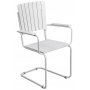 Holmö utendørs spisestuestol med armlener hvit Holmö utendørs spisestuestol med armlener hvit