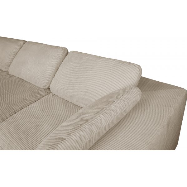 Modulsofa 320 cm i beige kordfløyel - Vera Modulsofa 320 cm i beige kordfløyel - Vera
