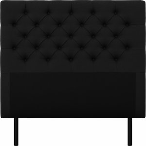 Presley sengegavl med knapper 160 cm - Svart