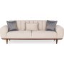 Ivory 3-seters sofa - Krem