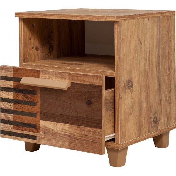 Leva Colorblock nattbord - Furu Leva Colorblock nattbord - Furu