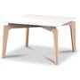 Terrazzo sofabord 75x75cm - Bianco Terrazzo & underdel hvitvasket eik