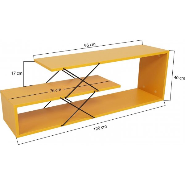 Zigzag mediebenk - Gul Zigzag mediebenk - Gul