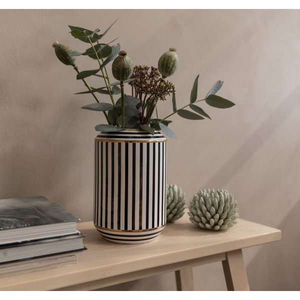 Disa vase høy - Svart/hvit Disa vase høy - Svart/hvit