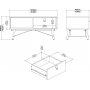 Ry salongbord 101,8 x 48,2 cm - Hvit