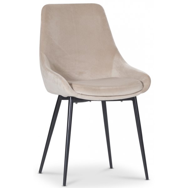 Plaza spisegruppe, marmorbord med 4 st Theo fløyelstoler - Beige/Hvit/Messing Plaza spisegruppe, marmorbord med 4 st Theo fløyelstoler - Beige/Hvit/Messing