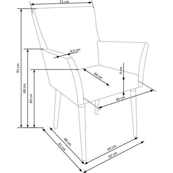 Erica spisestol - Mørkegrå Erica spisestol - Mørkegrå