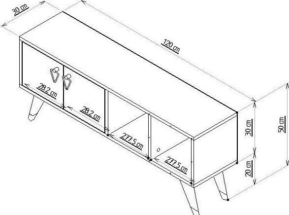 Crava mediabenk - Hvit Crava mediabenk - Hvit