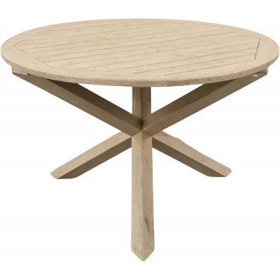 Rundt Saltö spisebord i grå teak - 120 cm i diameter