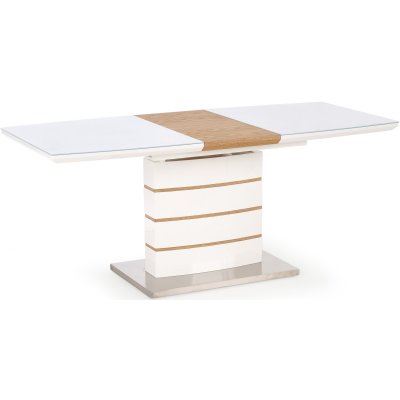 Mervin spisebord uttrekkbart -Hvit/gull eik
