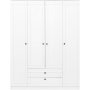 Lia garderobe 140 x 52 x 210 cm - Hvit