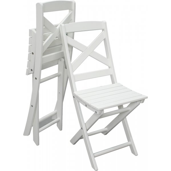 Wilma hvit terrassestol + Tekstilrens for mbler