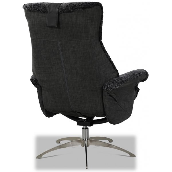 Ullrik lenestol i freskinn - Mrkegrtt freskinn