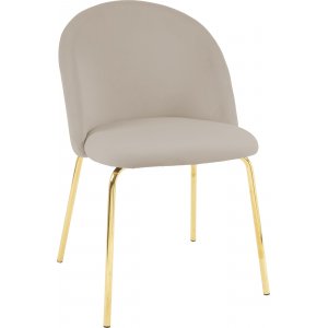 Giovani velvet stol - Grbeige/Messing