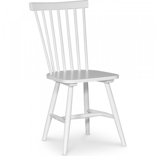 Spisesett: Dalar�s rundt spisebord hvit/oljet eik inkl. 4 Karl kurvstoler