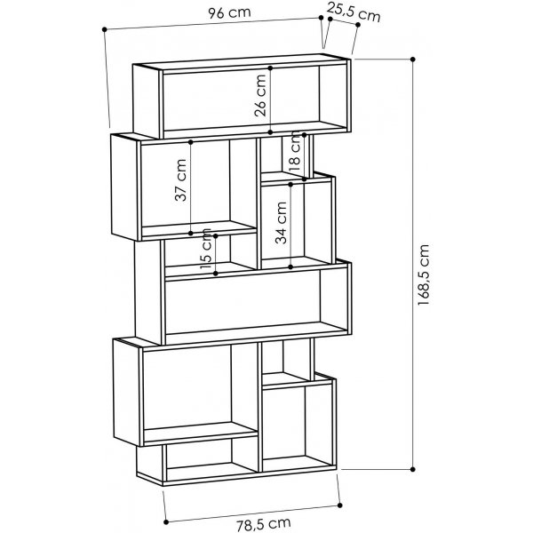 Karmato bokhylle - Hitit Karmato bokhylle - Hitit