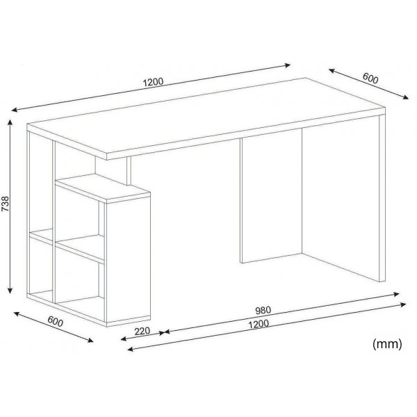 Laban skrivebord - Hvit/cordoba Laban skrivebord - Hvit/cordoba
