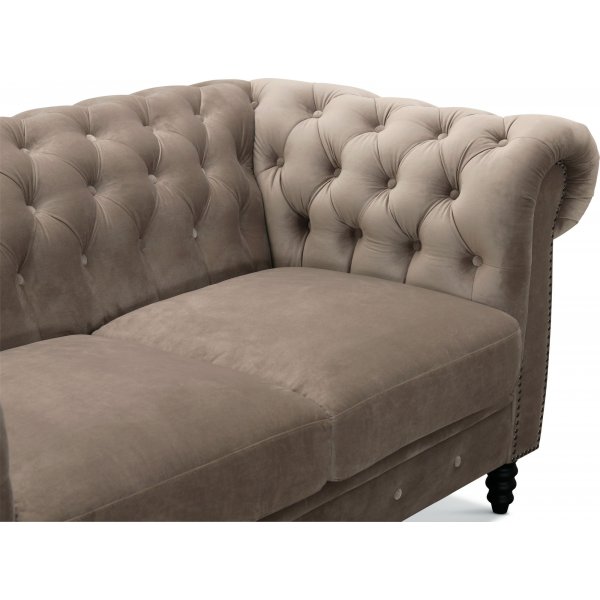 Chesterfield Cambridge 2-seters sofa - Sandfarget fl�yel