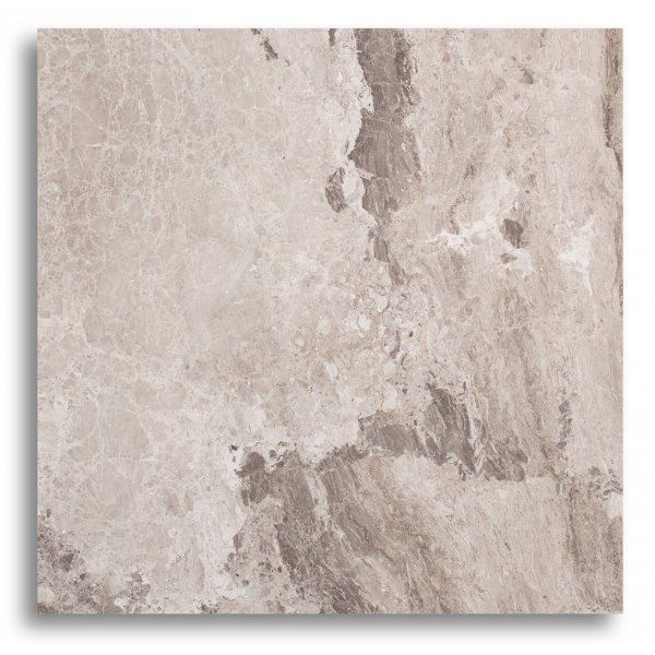 Decibel rundt spisebord 90x90 cm - Valn�tt / Beige Marmor