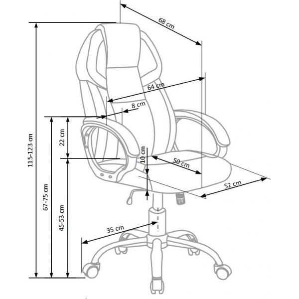 Johanne kontorstol - Svart/hvit Johanne kontorstol - Svart/hvit