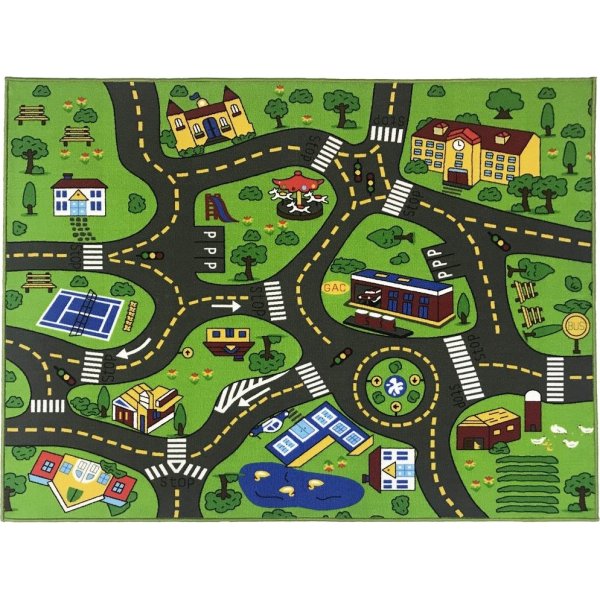 Barnematte Trafikkteppe 4 Tuftet - 133 x 175 cm