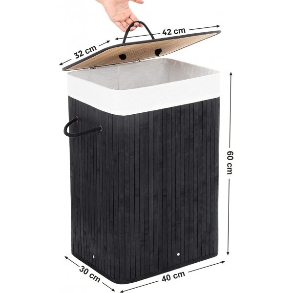 Carolin skittentøyskurv 72 l - Sort Carolin skittentøyskurv 72 l - Sort