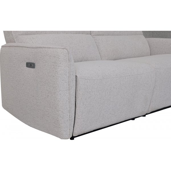 Elektrisk lenestol 3-seters sofa - Lys bouclè Elektrisk lenestol 3-seters sofa - Lys bouclè