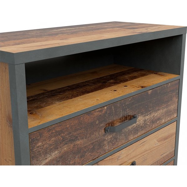 Weston kommode 90 cm - Vintage furu/grå Weston kommode 90 cm - Vintage furu/grå