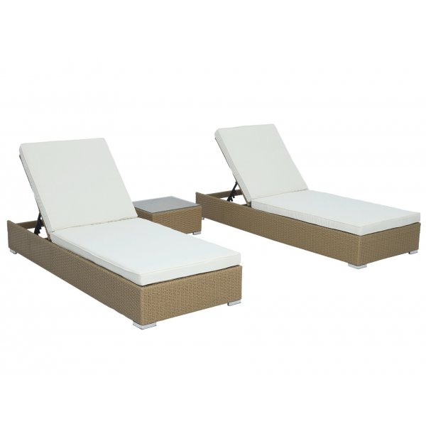 Solsenger 2 stk med bord - Naturrotting