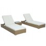 Solsenger 2 stk med bord - Naturrotting