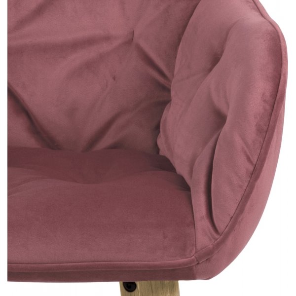 Brooke lenestol - Rosa/eik