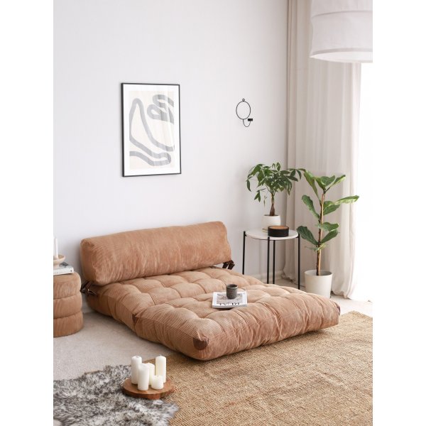 Sammenleggbar 2-seters sovesofa - Camel Sammenleggbar 2-seters sovesofa - Camel