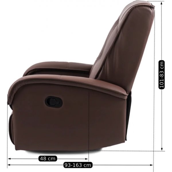 Jacqueline hvilestol i brunt øko-skinn Jacqueline hvilestol i brunt øko-skinn